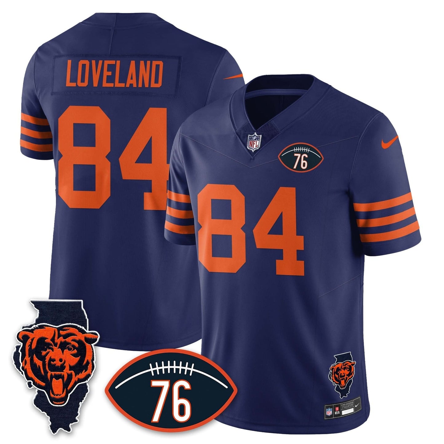 Chicago Bears Honor Steve McMichael Jersey - All Stitched