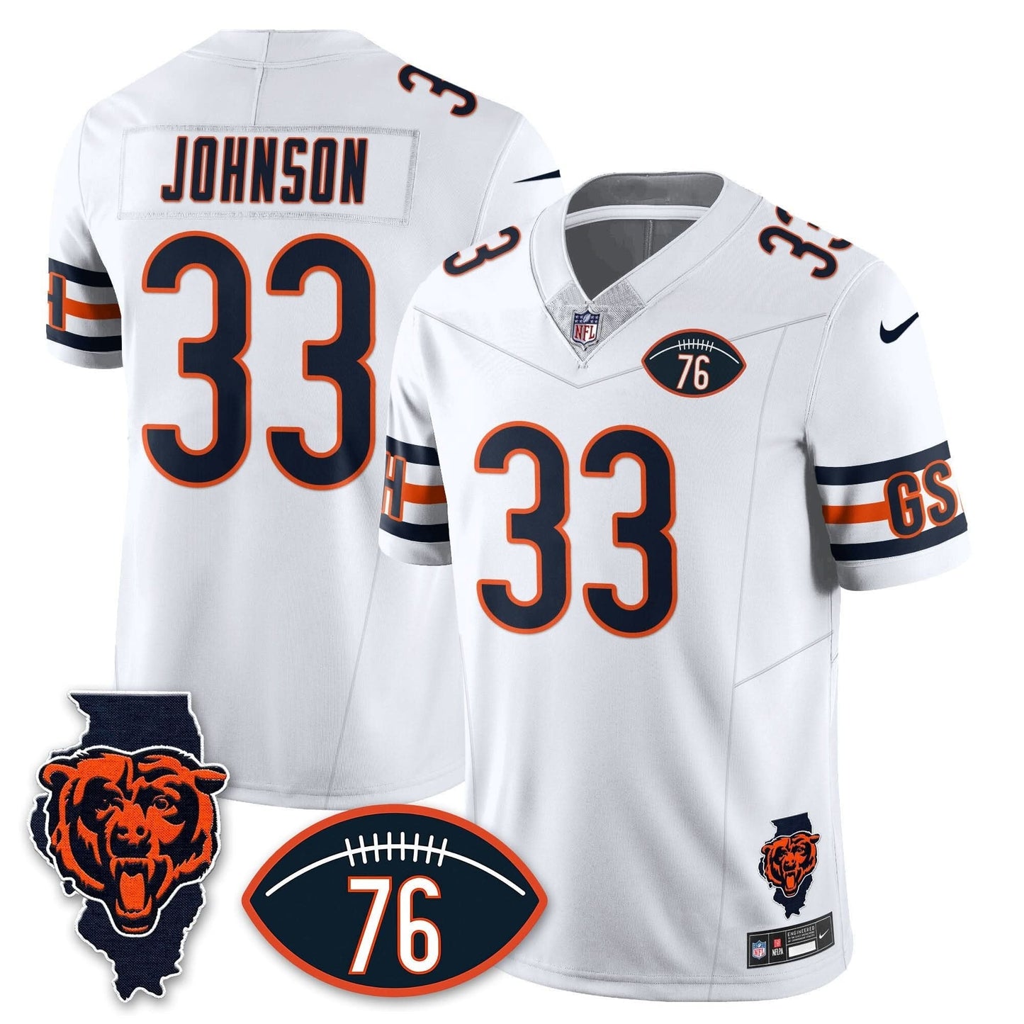 Chicago Bears Honor Steve McMichael Jersey - All Stitched