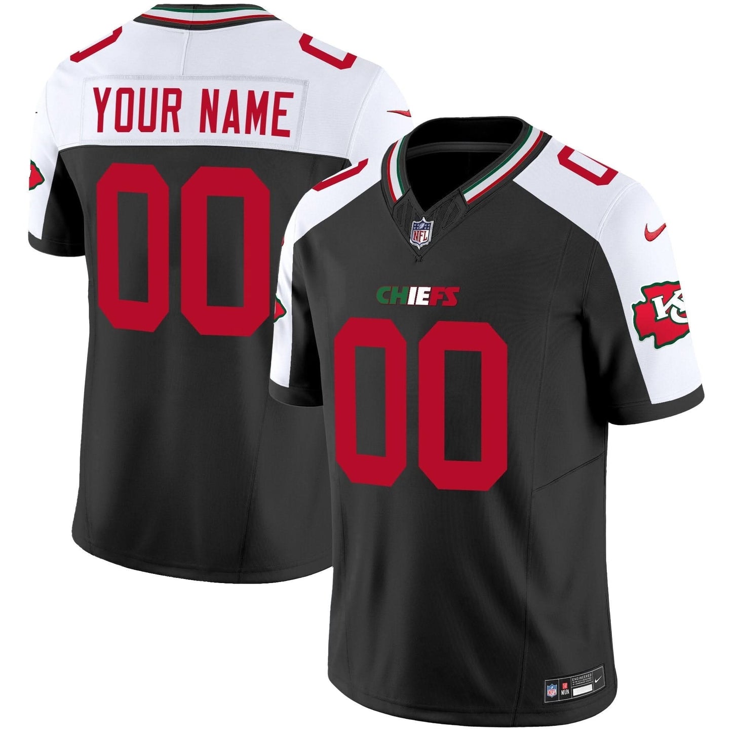 Chiefs Mexico Vapor Limited Custom Jersey - All Stitched