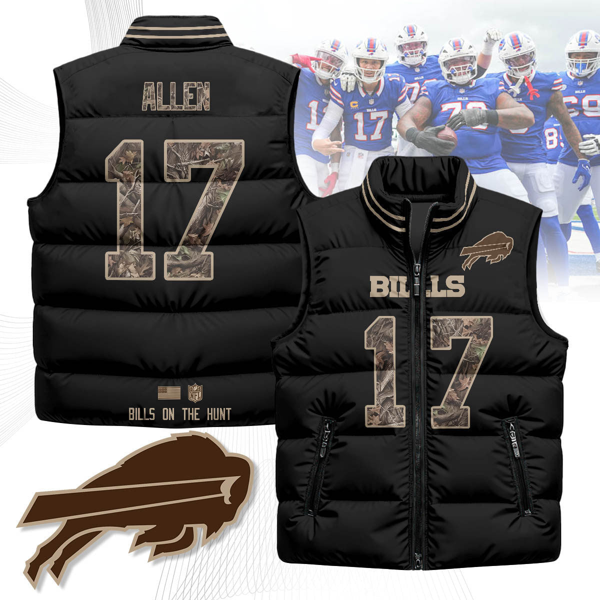 Buffalo Bills Hunting Unisex Puffer Vest