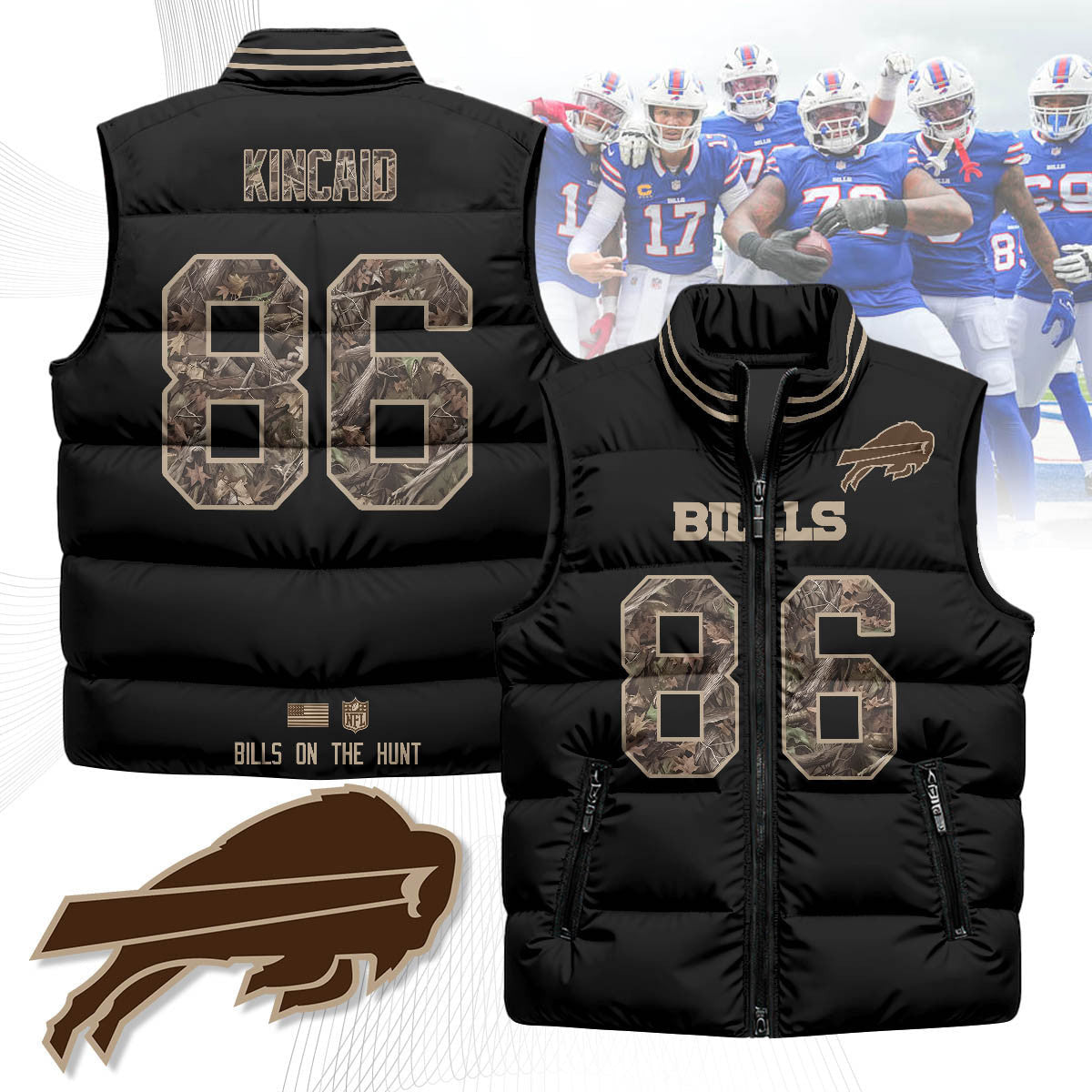 Buffalo Bills Hunting Unisex Puffer Vest