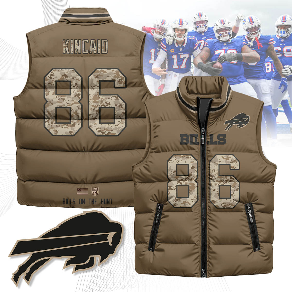 Buffalo Bills Hunting Unisex Puffer Vest